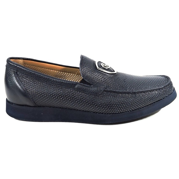 BALDININI ?? BLUE LEATHER SUMMER LOAFERS main image 6
